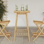 Mesa de bar para exterior cuadrada de bambú 55x55x100 cm en Mesas de jardín | Comprar online en Foru.es