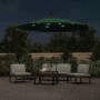 Sombrilla colgante con luces LED y palo metálico 300 cm verde de vidaXL, Sombrillas - Ref: Foro24-42969, Precio: 139,86 €, De...