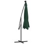 Sombrilla colgante con luces LED y palo metálico 300 cm verde de vidaXL, Sombrillas - Ref: Foro24-42969, Precio: 139,86 €, De...