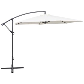 Sombrilla voladiza 3 m blanco arena de vidaXL, Sombrillas - Ref: Foro24-42202, Precio: 113,87 €, Descuento: %