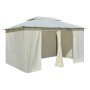 Marquesina de jardín con cortinas blanca 4x3 m de vidaXL, Carpas y cenadores - Ref: Foro24-43216, Precio: 393,30 €, Descuento: %
