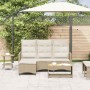 Sofá de jardín reclinable con cojines en forma de L beige en Sofás de exterior | Comprar online en Foru.es