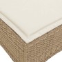 Sofá de jardín reclinable con cojines en forma de L beige en Sofás de exterior | Comprar online en Foru.es