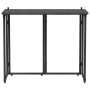 Mesa de jardín plegable de ratán sintético negra 90x51x75 cm en Mesas de jardín | Comprar online en Foru.es