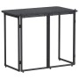 Mesa de jardín plegable de ratán sintético negra 90x51x75 cm en Mesas de jardín | Comprar online en Foru.es