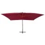 Sombrilla lateral voladiza poste madera rojo burdeos 400x300 cm de vidaXL, Sombrillas - Ref: Foro24-44493, Precio: 203,30 €, ...
