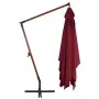 Sombrilla lateral voladiza poste madera rojo burdeos 400x300 cm de vidaXL, Sombrillas - Ref: Foro24-44493, Precio: 203,30 €, ...