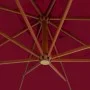 Sombrilla lateral voladiza poste madera rojo burdeos 400x300 cm de vidaXL, Sombrillas - Ref: Foro24-44493, Precio: 203,30 €, ...