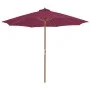 Sombrilla de jardín con palo de madera 300 cm burdeos de vidaXL, Sombrillas - Ref: Foro24-44497, Precio: 92,98 €, Descuento: %