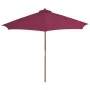Sombrilla de jardín con palo de madera 300 cm burdeos de vidaXL, Sombrillas - Ref: Foro24-44497, Precio: 92,98 €, Descuento: %