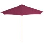 Sombrilla de jardín con palo de madera 300 cm burdeos de vidaXL, Sombrillas - Ref: Foro24-44497, Precio: 94,59 €, Descuento: %