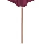 Sombrilla de jardín con palo de madera 300 cm burdeos de vidaXL, Sombrillas - Ref: Foro24-44497, Precio: 92,98 €, Descuento: %