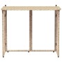 Mesa de jardín plegable ratán sintético beige 90x51x75 cm en Mesas de jardín | Comprar online en Foru.es