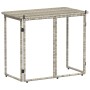 Mesa de jardín plegable gris claro 90x51x75 cm ratán sintético en Mesas de jardín | Comprar online en Foru.es