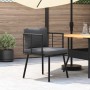 Silla de jardín con cojines ratán sintético negro en Sillas de jardín | Comprar online en Foru.es
