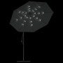 Sombrilla voladiza con luces LED y poste acero 300 cm antracita de vidaXL, Sombrillas - Ref: Foro24-44521, Precio: 143,69 €, ...
