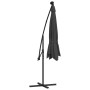 Sombrilla voladiza con luces LED y poste acero 300 cm antracita de vidaXL, Sombrillas - Ref: Foro24-44521, Precio: 143,69 €, ...