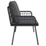 Banco de jardín con cojín Antracita 114 x 64 x 90cm Acero en Sillas de jardín | Comprar online en Foru.es