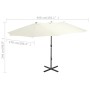 Sombrilla de jardín con palo de aluminio 460x270 cm arena de vidaXL, Sombrillas - Ref: Foro24-44868, Precio: 162,49 €, Descue...