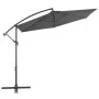 Sombrilla voladiza con poste de aluminio 300 cm gris antracita de vidaXL, Sombrillas - Ref: Foro24-44509, Precio: 102,33 €, D...
