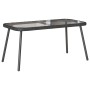 Mesa de Café Negro 90 x 45 x 43 cm Poliratán y vidrio en Mesas de jardín | Comprar online en Foru.es