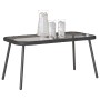 Mesa de Café Negro 90 x 45 x 43 cm Poliratán y vidrio en Mesas de jardín | Comprar online en Foru.es