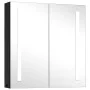 Mueble de baño con espejo LED 62x14x60 cm de vidaXL, Tocadores de baño - Ref: Foro24-325542, Precio: 142,31 €, Descuento: %
