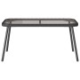 Mesa de Café Negro 90 x 45 x 43 cm Poliratán y vidrio en Mesas de jardín | Comprar online en Foru.es