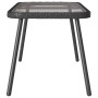Mesa de Café Negro 90 x 45 x 43 cm Poliratán y vidrio en Mesas de jardín | Comprar online en Foru.es