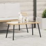 Mesa de Café Marrón y Negro 90 x 45 x 43 cm Poliratán y vidrio en Mesas de jardín | Comprar online en Foru.es