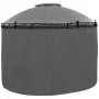 Cenador con cortinas redondo gris antracita 3,5x2,7 m de vidaXL, Carpas y cenadores - Ref: Foro24-44762, Precio: 378,71 €, De...