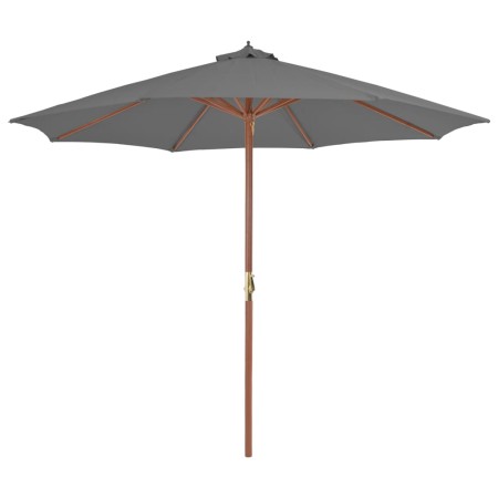 Sombrilla de jardín con palo de madera 300 cm antracita de vidaXL, Sombrillas - Ref: Foro24-44495, Precio: 83,50 €, Descuento: %