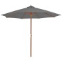 Sombrilla de jardín con palo de madera 300 cm antracita de vidaXL, Sombrillas - Ref: Foro24-44495, Precio: 83,50 €, Descuento: %