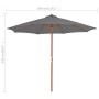 Sombrilla de jardín con palo de madera 300 cm antracita de vidaXL, Sombrillas - Ref: Foro24-44495, Precio: 83,50 €, Descuento: %