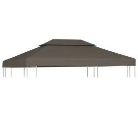 Toldo de cenador 2 niveles 310 g/m² 4x3 m gris topo de vidaXL, Cubiertas para carpas y cenadores - Ref: Foro24-44760, Precio:...