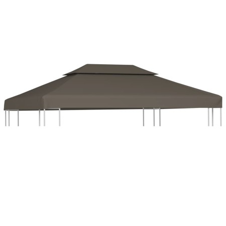Toldo de cenador 2 niveles 310 g/m² 4x3 m gris topo de vidaXL, Cubiertas para carpas y cenadores - Ref: Foro24-44760, Precio:...