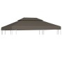 Toldo de cenador 2 niveles 310 g/m² 4x3 m gris topo de vidaXL, Cubiertas para carpas y cenadores - Ref: Foro24-44760, Precio:...