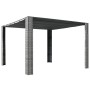 Cenador techo ratán sintético 300x300x200 cm gris y antracita de vidaXL, Carpas y cenadores - Ref: Foro24-44818, Precio: 315,...