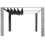 Cenador techo ratán sintético 300x300x200 cm gris y antracita de vidaXL, Carpas y cenadores - Ref: Foro24-44818, Precio: 315,...