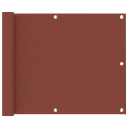 Toldo para balcón de tela oxford terracota 75x500 cm en Sombrillas | Comprar online en Foru.es