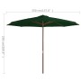 Sombrilla de jardín con palo de madera 350 cm verde de vidaXL, Sombrillas - Ref: Foro24-44528, Precio: 145,73 €, Descuento: %