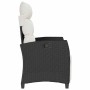 Silla de jardín reclinable con mesa auxiliar ratán negro en Sillas de jardín | Comprar online en Foru.es