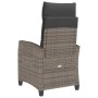 Silla de jardín reclinable con mesa auxiliar ratán gris en Sillas de jardín | Comprar online en Foru.es