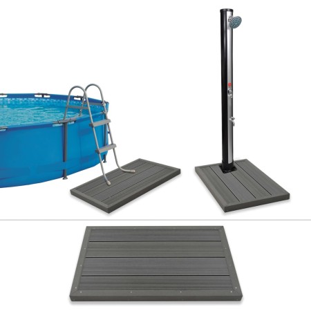Panel de suelo para ducha solar escalera piscina WPC de vidaXL, Accesorios para piscinas y spa - Ref: Foro24-45016, Precio: 7...