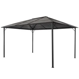 Cenador con tejado aluminio 4x3x2,6 m negro de vidaXL, Carpas y cenadores - Ref: Foro24-44643, Precio: 753,81 €, Descuento: %