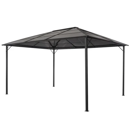 Cenador con tejado aluminio 4x3x2,6 m negro de vidaXL, Carpas y cenadores - Ref: Foro24-44643, Precio: 753,81 €, Descuento: %