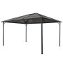 Cenador con tejado aluminio 4x3x2,6 m negro de vidaXL, Carpas y cenadores - Ref: Foro24-44643, Precio: 767,58 €, Descuento: %