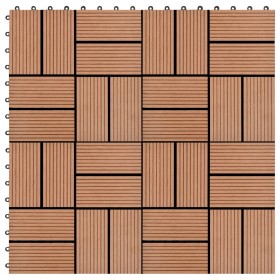 Baldosas de porche de WPC 30x30 cm 1 m² marrón 11 unidades de vidaXL, Suelos y moquetas - Ref: Foro24-45029, Precio: 57,57 €,...
