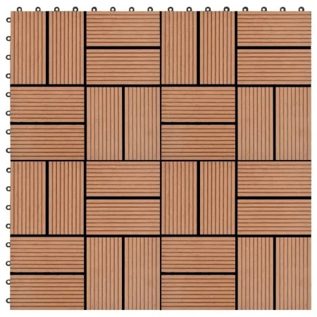 Baldosas de porche de WPC 30x30 cm 1 m² marrón 11 unidades de vidaXL, Suelos y moquetas - Ref: Foro24-45029, Precio: 61,30 €,...