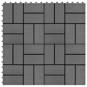 Baldosas de porche de WPC 30x30 cm 1 m² gris 11 unidades de vidaXL, Suelos y moquetas - Ref: Foro24-45030, Precio: 55,68 €, D...